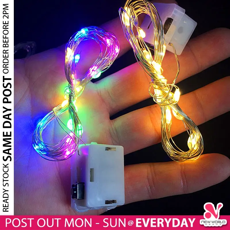 ( 3 Modes ) 10 x 20 LED Copper Wire Fairy String Lights