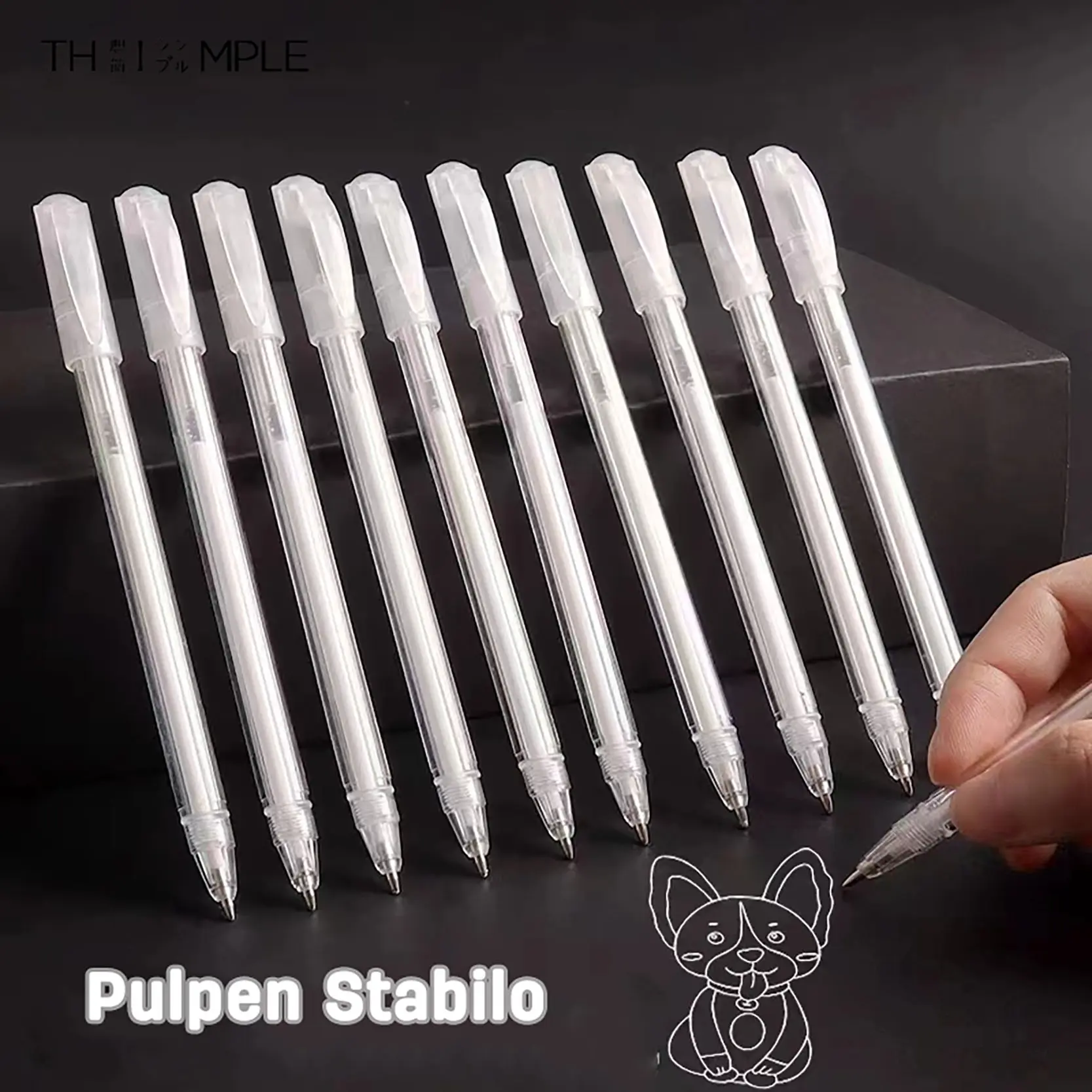 Pulpen Tinta Putih/Gel pen stabilo /highlighter art painting-THIMPLE