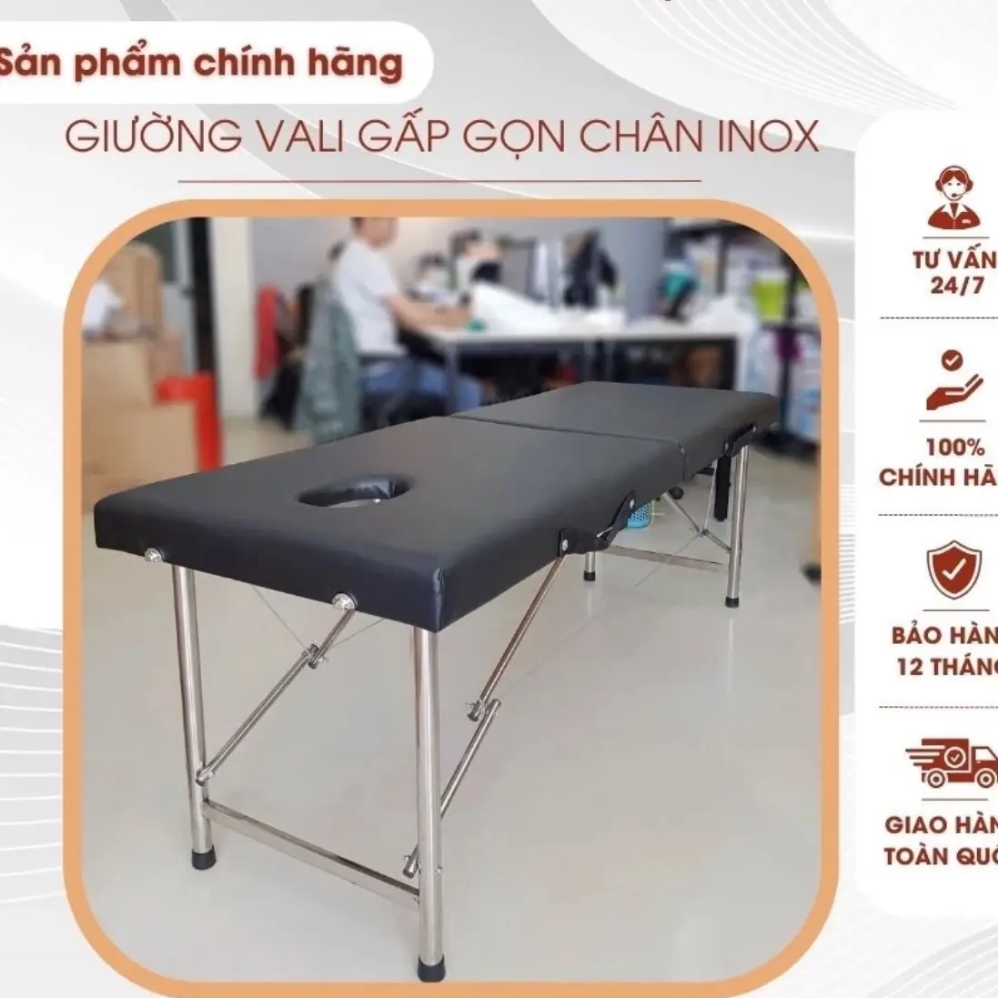 Giường gấp gọn phun xăm, giường vali phun xăm, giươn gấp vali chuyên dùng cho cá nhân, spa, thẩm mỹ viện, phòng khám