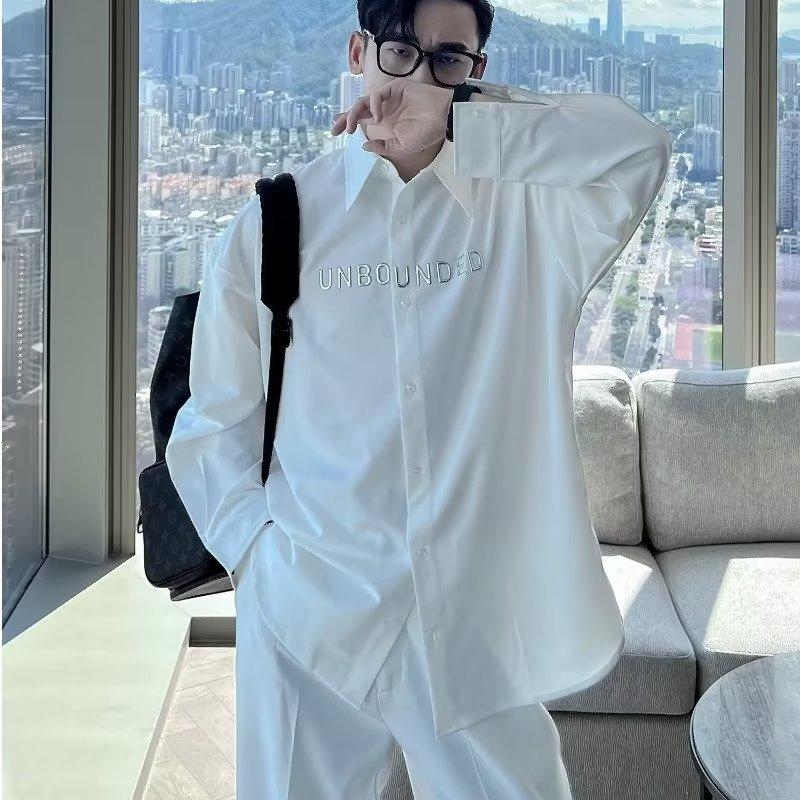 Áo sơ mi nam thêu hoạ tiết UNBO Basic GUSSET MEN SMT01 6