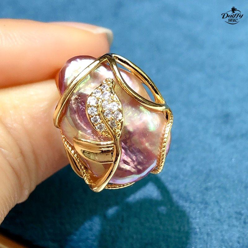 Product Introduction of Vòng Cổ Baroque Ngọc Trai Nước Ngọt, Tự Nhiên Thuần Khiết, Bộ Dây Cao Cấp Dành Cho Nữ, Với Nhẫn Dễ Thương, Mặt Dây Chuyền Và Bông Tai Đinh tán, Bộ Ba Mảnh 6