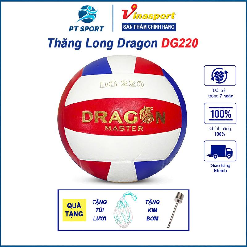 Bóng chuyền Thăng Long Dragon DG220 Chính Hãng | Da PVC, Giá Rẻ, Chuyên Giành Cho Tập Luyện Thi Đấu [Tặng kim bơm + túi lưới] Nam Sport