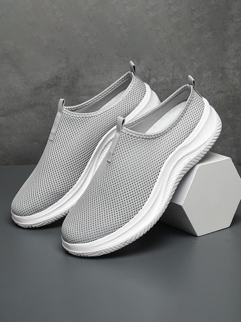Product Introduction of Men's Mesh Breathable Lightweight Sneakers, Casual Comfortable Slip on Sports Running Shoes, Fashionable Sneakers for Daily Wear 5