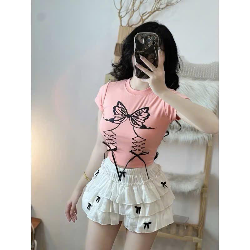 Product Introduction of Áo thun in nơ đính baby tee form đẹp giá rẻ cho nữ 6