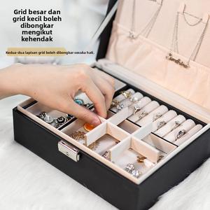 Kotak  Kemas, Kapasiti Besar, dengan Kunci, Sesuai untuk Anting-anting, Kalung, Cincin, Manik  Kemas Tangan, Min Yi Fesyen, 2025 Supplies pan barang waterproof kotak & tong penyimpanan without water accumulation tempat tidur kotak & tong penyimpanan