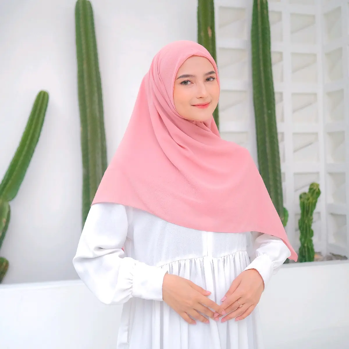Segiempat 120 x 120 cm Ceruty Babydoll Premium Basic Jilbab Nyaman Soft Muslim Square Kerudung