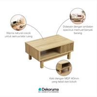 Gambar Dekoruma TATSURO Meja Tamu Kayu - Coffee Table Minimalis - Cokelat dari Dekoruma Official Store Kab. Bekasi 4 Tokopedia