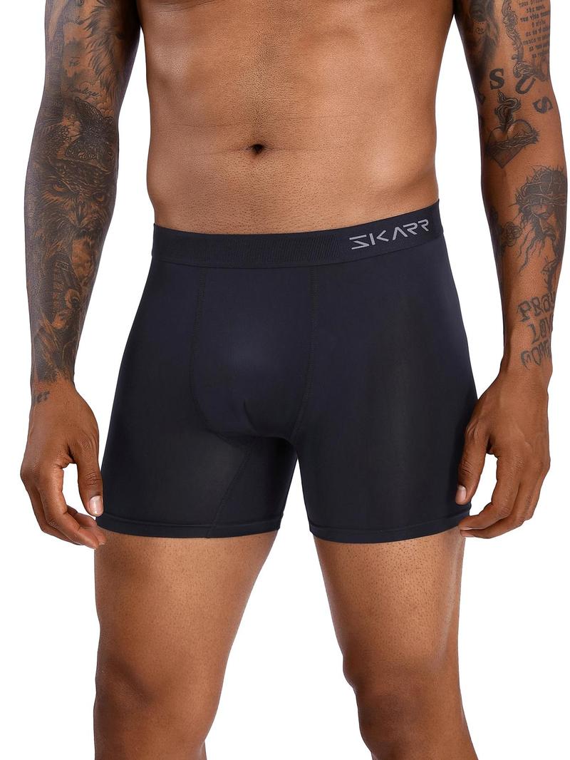 Product Introduction of Men's Letter Print Tape Boxer Brief, Casual Comfy Breathable Underwear for Daily Wear, Mens Underwear for All Seasons, Boxers for Men, Custom Boxers, Men's Underwear, Fitted 4