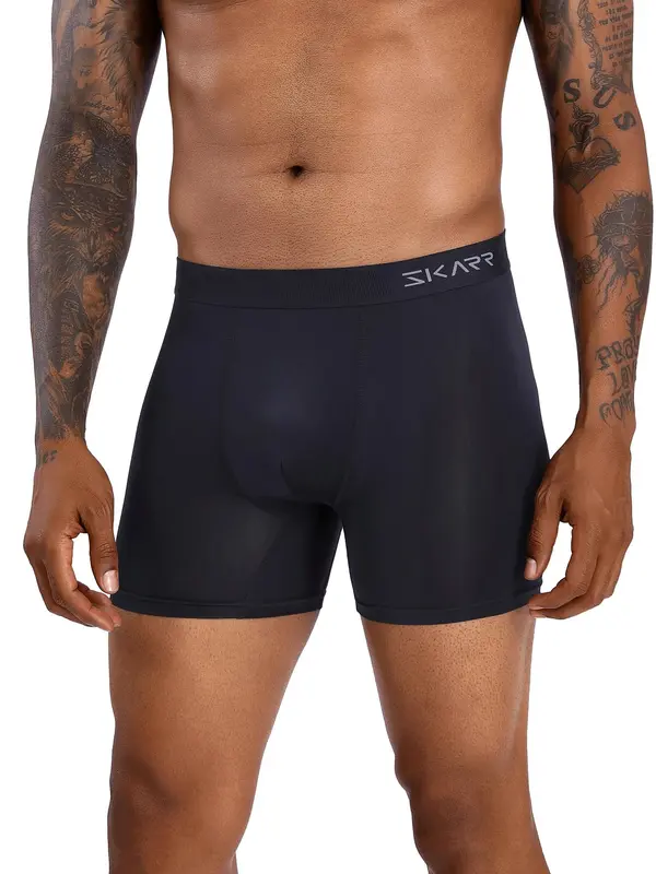 Men's Letter Print Tape Boxer Brief, Casual Comfy Breathable Underwear for Daily Wear, Mens Underwear for All Seasons, Boxers for Men, Custom Boxers, Men's Underwear, Fitted 3