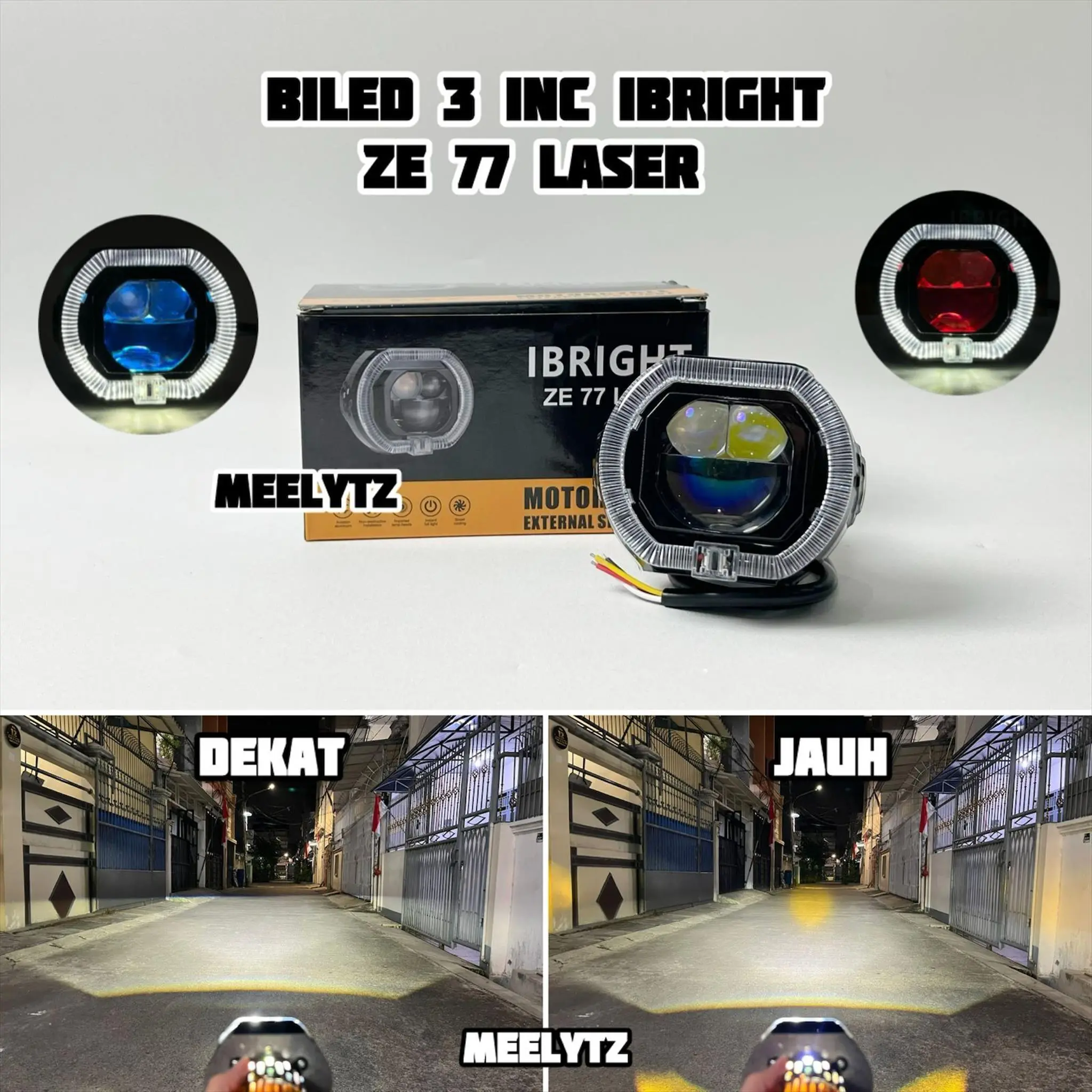 IBRIGHT ZE 77 LASER - Biled 3 inc Blue Lens