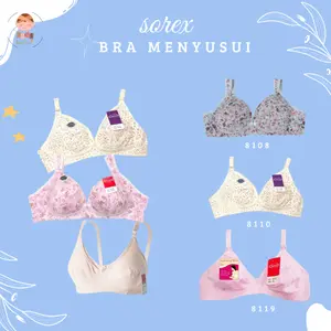 Sorex BH Ibu Menyusui Nursing Bra Tanpa Kawat Busa Tipis -Motif Bunga Cantik 8110  8119 8108 Premium