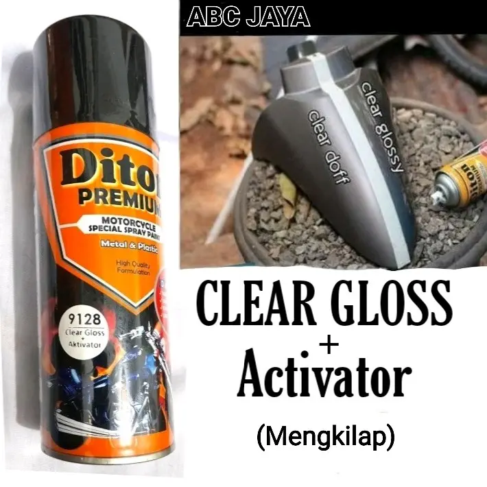 (JAWA) Cat Pilok Diton Premium 9128 Clear Gloss Activator 400ml Pernis Glossy Gloss Anti Gores Vernis Mengkilap Klir Clir Pylox Pilox
