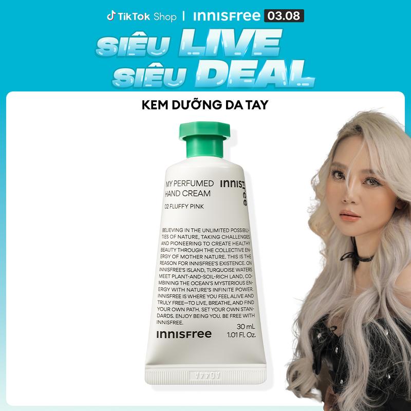 [INNISFREE X CHẢNH BEAUTY] Kem dưỡng da tay hương nước hoa innisfree Jeju Life Perfumed Hand Cream 30ml
