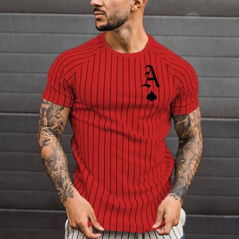 Product Introduction of Zebra striped poker printed short sleeved 2024 latest spring unisex T-shirt summer men's 3D printed round neck quick drying top 1