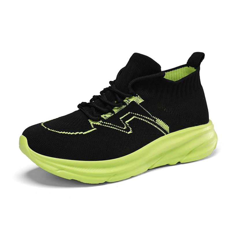 Custom Men Casual Sports Sneakers Sock Mesh Breathable Blank Chunky Height Increasing Running Walking Shoes for Women Trainers Runner_voghion.com