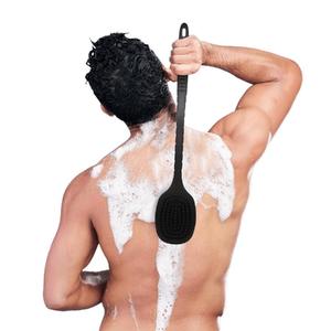 Long Handle Bath Brush, 1 Count Silicone Bath Scrubber, Bathing Accessories for Home Bathroom, Bathing Supplies for Daily Use