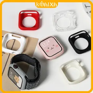 Soft Rubber Case for Apple Watch  Ultra 3/2/1 49mm 46mm 42mm 45 44 40 41 38mm  Jam Tangan Smartwatch Case for Iwatch Series 11 10 9 8 7 6 SE 5 4 3 2 Silikon Material Silicone Bumper Screen Protector Cover for DT No 1 HW22 W26 IWO