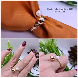 cincin fashion motif bobo+mutiara