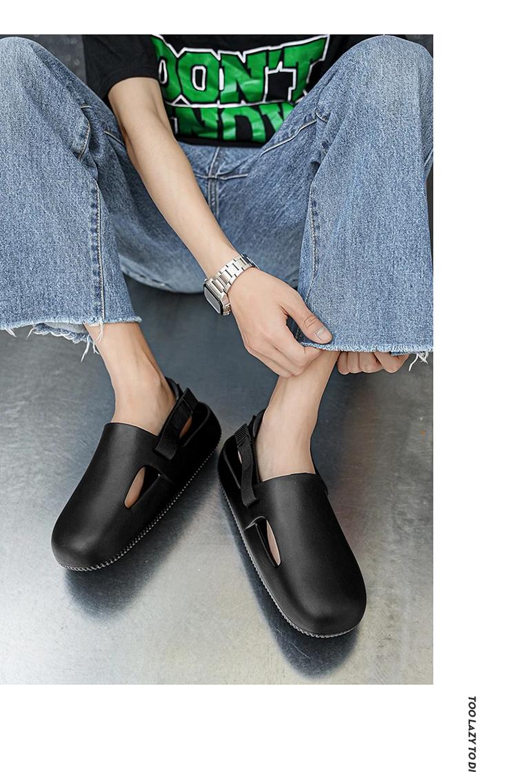 Product Introduction of Summer Men Platform Slippers Casual Outdoor Sandals EVA Slides Flip-Flops Beach Sandals Garden Shoes Comfortable Slippers Male 25
