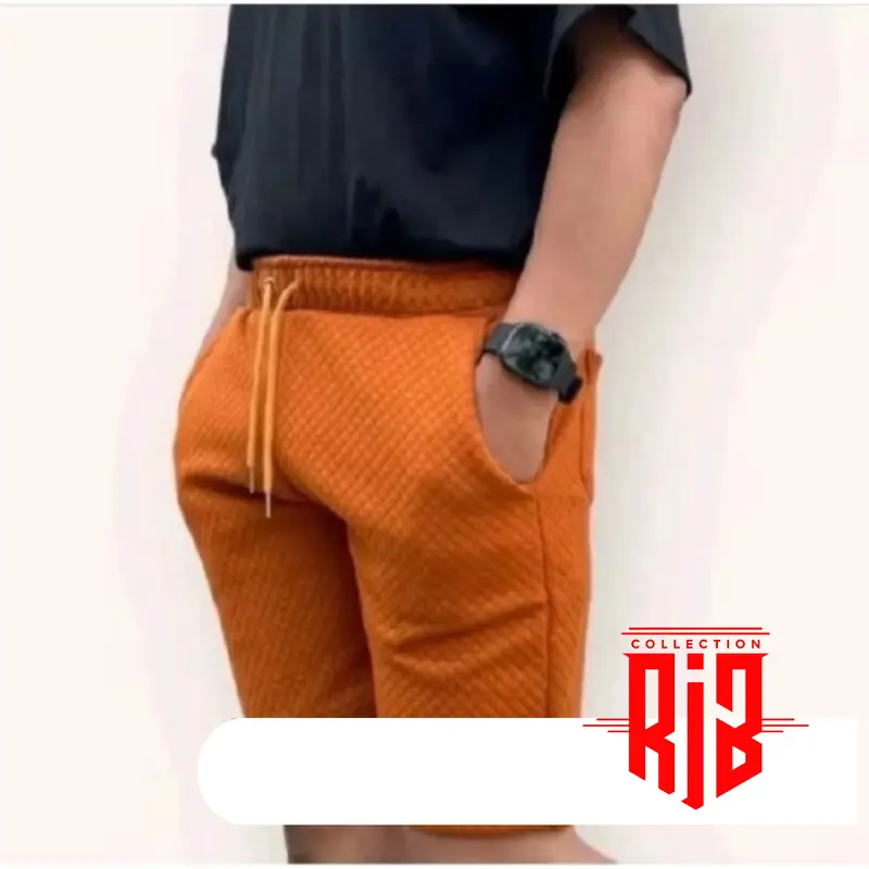 [PROMO DIAMONT KNIT TIMBUL] paket 4 pcs celana pendek Surfing pria wanita comfort Garis Nyaman diamond knit celana Distro Dewasa Rib Pant boardshort Diamont Knitt Boxer Tebal Adem Kain Timbul-RJB Lembut Melar Santai Combed Katun 6