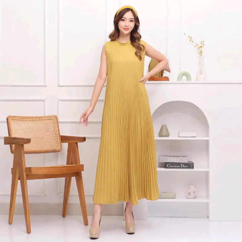 Dress plisket / Gamis Plisket Payung /  inner dress gamis plisket 4