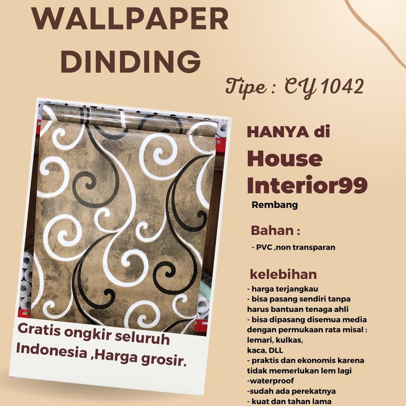 Paket 2 roll Wallpaper dinding 10m x 45 cm Wallstiker Dinding Wallpaper 2