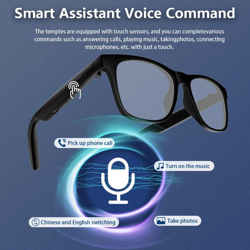 Smart Wireless Bluetooth Glasses Listen to Music Answer the Phone Men and Women Fashion Anti-blue Light Smart Glasse 2025 New - Image 4