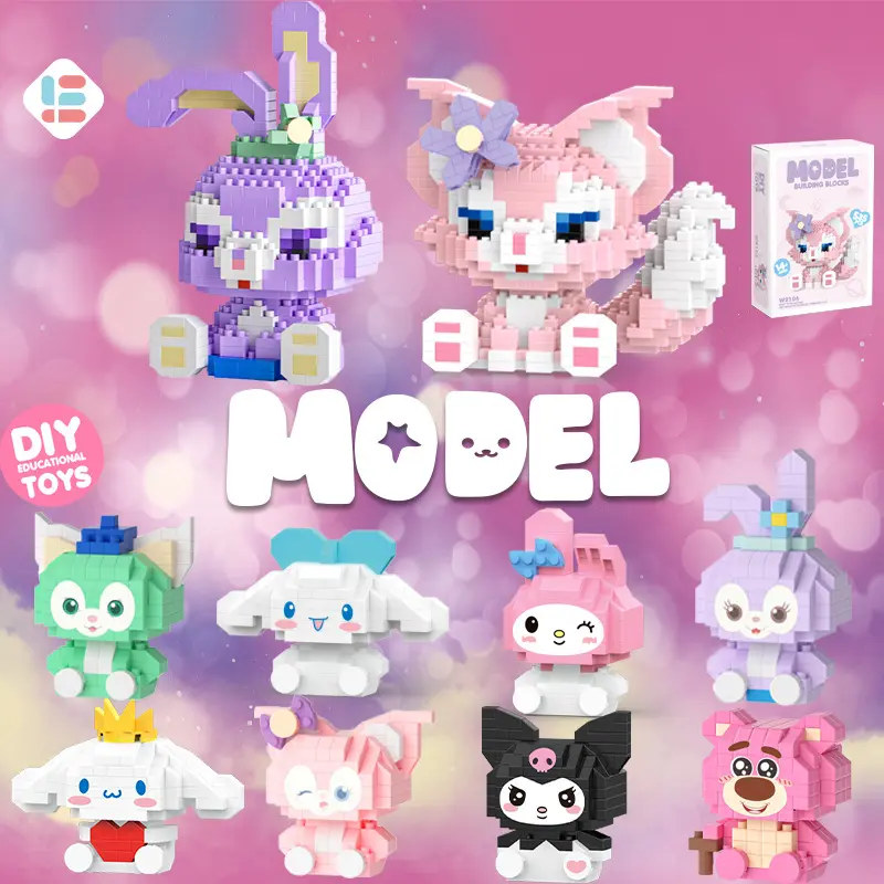Nano Block Karakter Kartun Mini Balok Susun Mainan Anak Mainan Edukasi DIY 3DPuzzle Toys Kotak