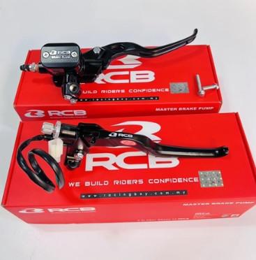 ️ Nguyên Bộ Tay Thắng Phải Bình Dầu Liền RCB E3 Có Chân Kính Lắp Cho Xe Máy Các Loại Hàng Racing Boy Chính Hãng