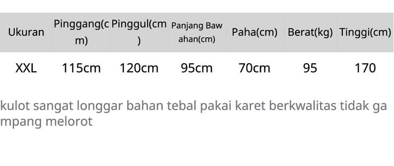 Product Introduction of Celana Kulot super jumbo smok putihan Cantik Karet Melar Rayon Wanita Lembut Variasi Panjang 0