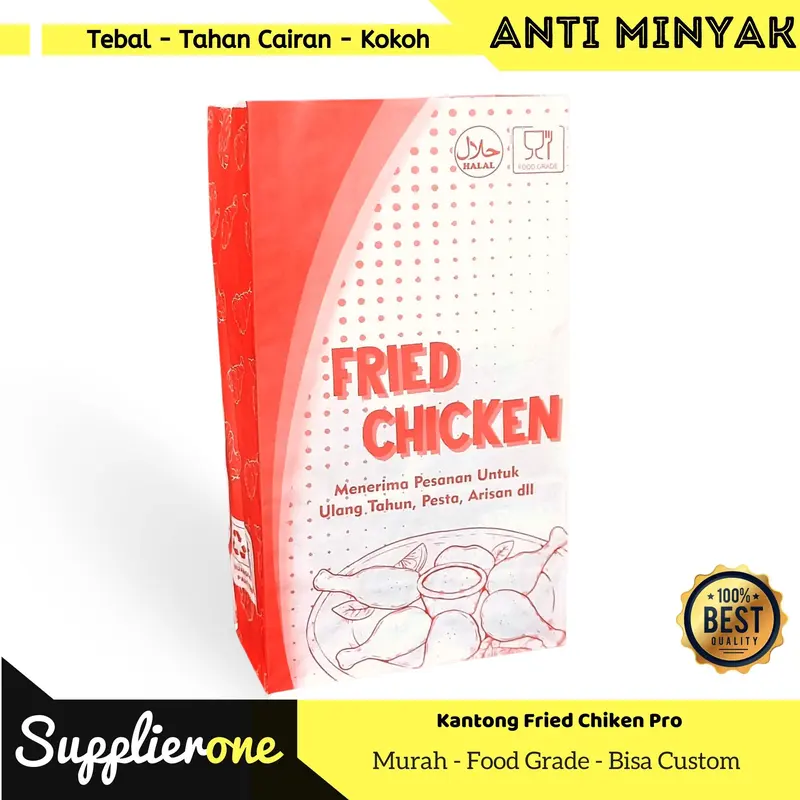 Kantong Fried Chicken 50 Pcs / Kemasan Fried Chicken / Bungkus Fried Chicken / Wadah Fried Chicken / Kantung fried Chicken 0