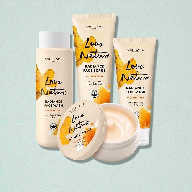  42049 Sét Bộ chăm sóc dưỡng ẩm làm sáng hồi phục từ củ nghệ Lovenature Ori gồm 4 món   sữa rửa mặt  kem làm sạch da chết  mặt nạ dưỡng da kem dưỡng da ngày đêm  