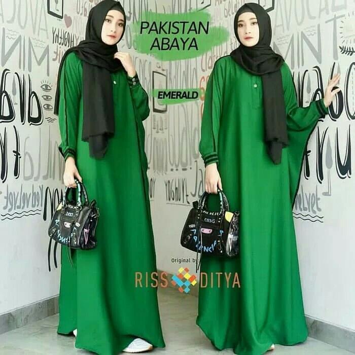abaya pakistan jumbo/ abaya mewah/ abaya simpel elegant/ abaya jumbo murah/ abaya kelelawar/ kaftan murah Polos /muslim wanita  simple 1