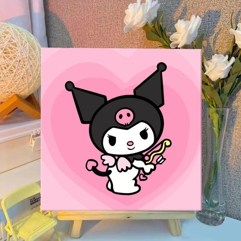 Product Introduction of Paint By Number Kanvas Lukis Canvas DIY Painting Canvas Painting By Number /Sanrio Melukis Mewarnai Kanvas Nomor Prakarya Anak 18 x 18 Pokemon Lotso Kuromi 17