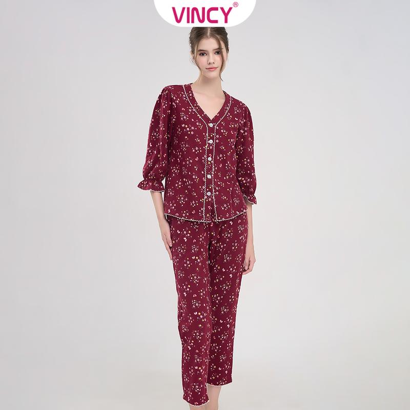 Bộ Quần Áo Thun Dài Nữ Vincyhomewear BTD170W21