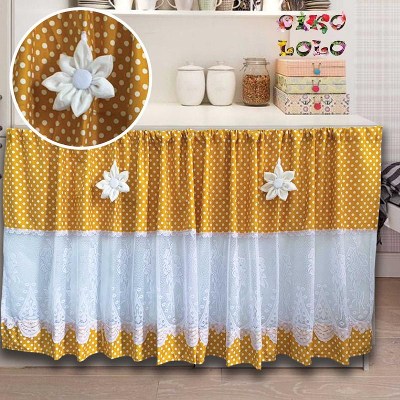 Product Introduction of Gorden Kolong Dapur Polkadot Renda Tengah Bunga 36