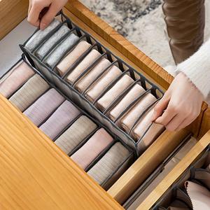 Caja de almacenamiento para ropa interior con 11 compartimentos, organizador de malla transparente para armario (1 unidad) para ropa interior, calcetines, bufandas y corbatas; organizador doméstico para hogar, dormitorio y hotel.