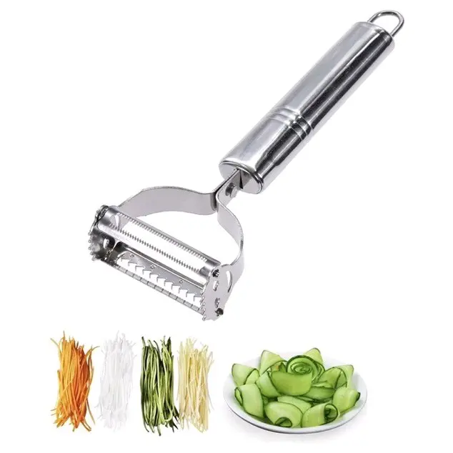 ALAT PENGUPAS STAINLESS 3 IN 1 - PISAU PENGUPAS PISAU PIZZA PEMBERSIH SISIK IKAN STAINLESS 1