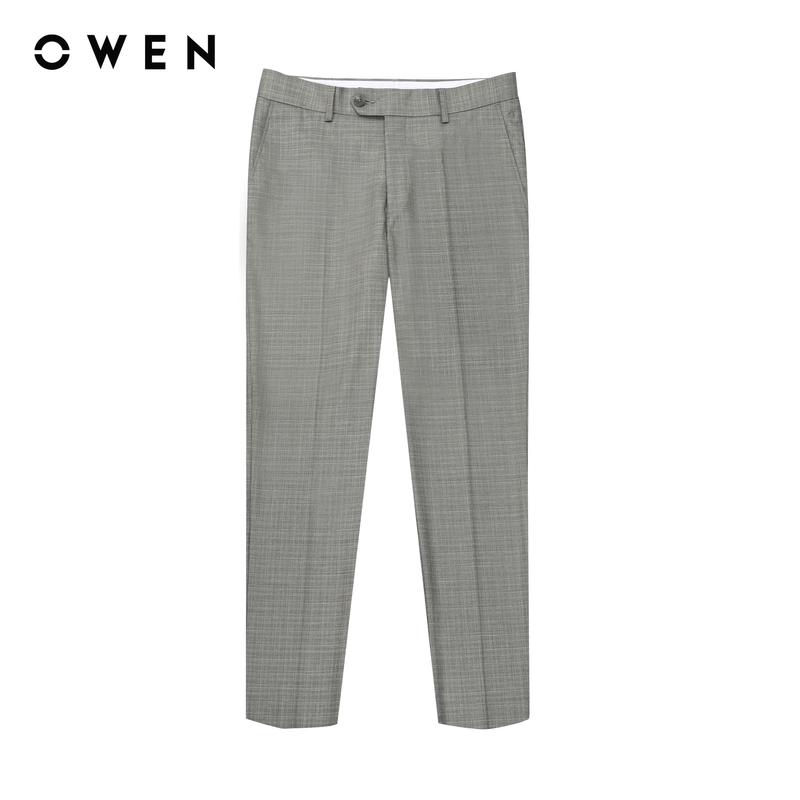 OWEN - Quần tây Nam Form dáng Slim Fit Màu sắc Be QS231721 Chất liệu TR Spandex Menswear