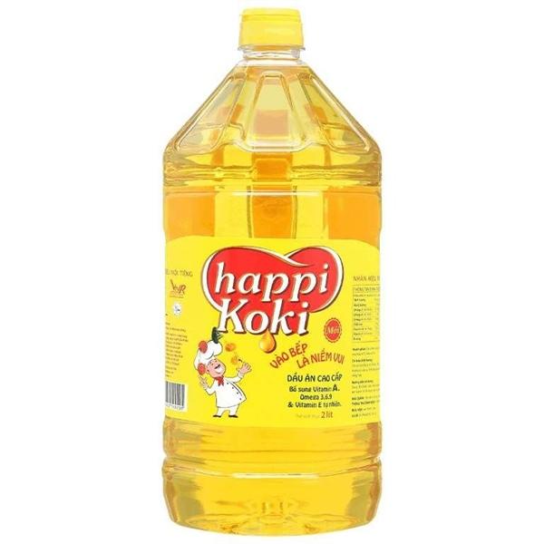 Dầu ăn cao cấp Happi Koki can 2 lít