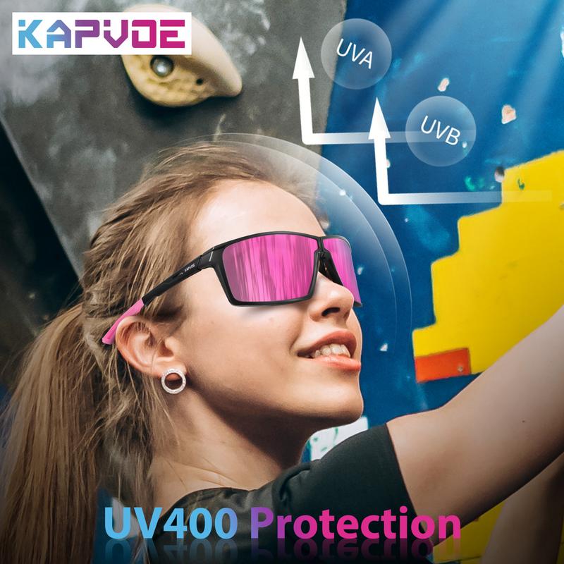Product Introduction of KAPVOE New Red Photochromic Cycling Sunglasses Foldable Men Sunglasses Anti-fog UV400 Light Weight Women Casual Glasses Driving 1