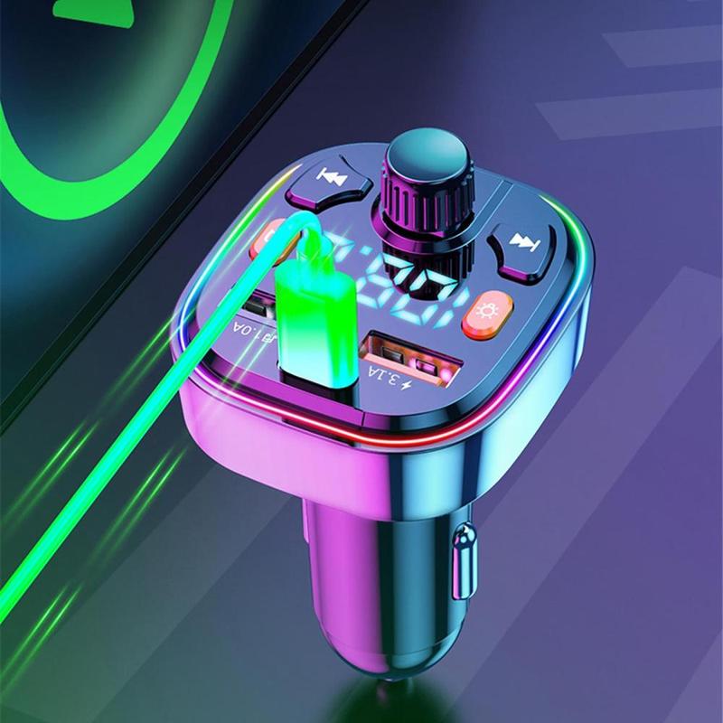 Bluetooth FM Modulator Handsfree Calling Wireless Adapter Car FM Modulator 3
