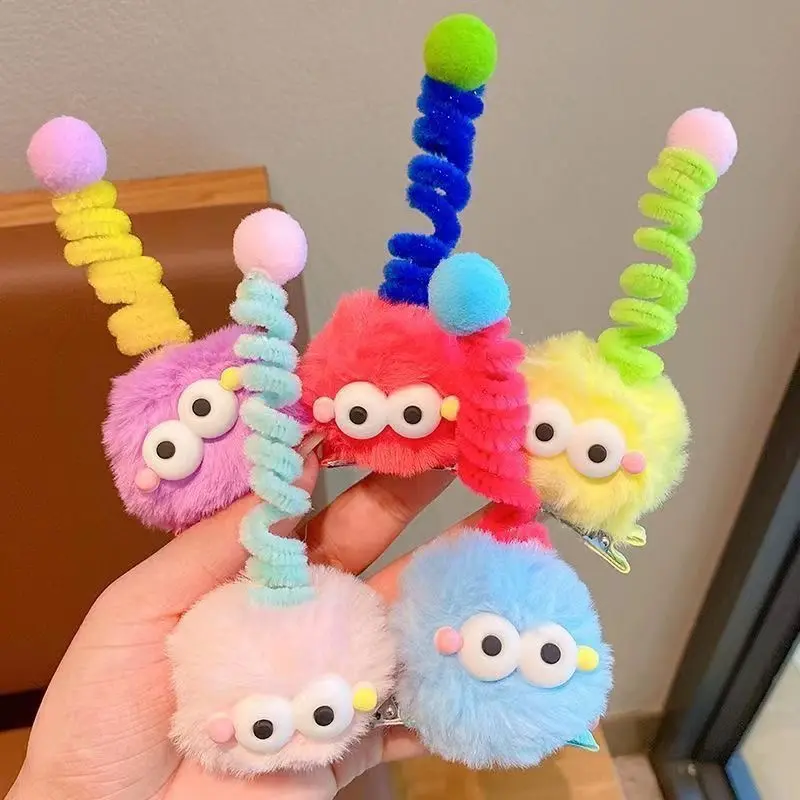 Teletubbies kẹp tóc ngộ nghĩnh than bánh kẹp tóc mắt to dễ thương trẻ em xoắn tóc bóng mỏ vịt kẹp cô gái mũ đợt hàng 3