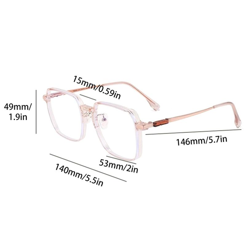 Product Introduction of Kính râm chống ánh sáng xanh biển , thời trang, siêu nhẹ, khung kim loại trong suốt, dành cho phụ nữ và nam giới, kính mắt 5