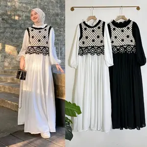 Inara dress gamis vest gamis korean style gamis korea gamis lebaran Muslim Cantik Wanita Kondangan Remaja Rempel