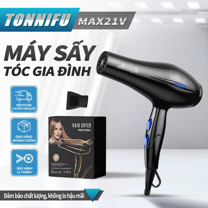 Máy sấy tóc Tonnifu 2 chiều nóng - mát, công suất lớn, 6 chế độ và phụ kiện, sấy tóc nhanh, tạo kiểu chuyên nghiệp máy  sấy