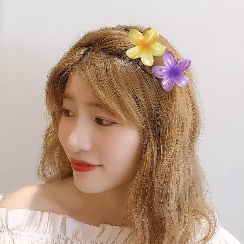 Trứng Hoa Hair Clip Cao Horsetail Hair Clip Đối với phụ nữ Hoa Hair Clip 4