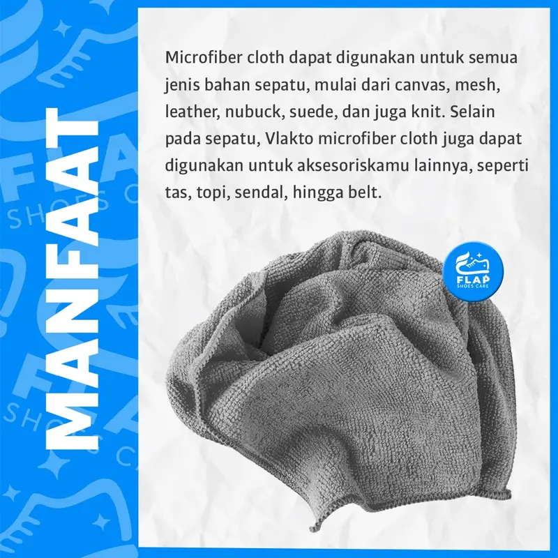 Kain Lap Microfiber Serba Guna Bisa Mobil dan Sepatu Dapur dua sisi 40x40cm 320gsm Anti Minyak Besar 1