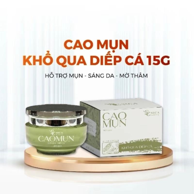 Cao Mụn - khổ qua và diếp cá (15gr) kem mụn lotion hỗ trợ da mụn ( không đỏ , không sưng, không bong)