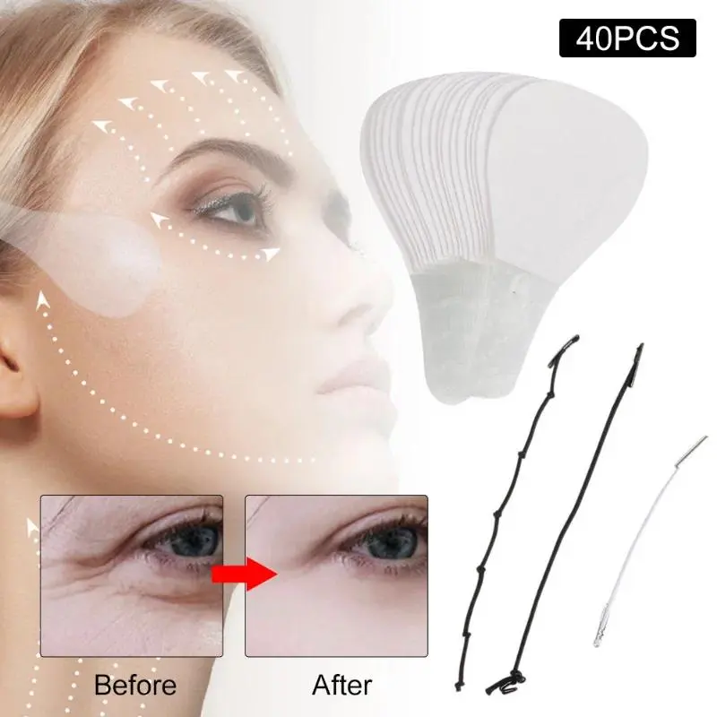 40Pcs/Set Invisible Thin Face Stickers V-Shape Face Facial Line Wrinkle Sagging SkinFace Lift Up Fast Chin Adhesive Tape Skincare Comfort